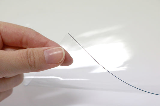 厚さ0.45mmのビニール製テーブルクロスのアップ