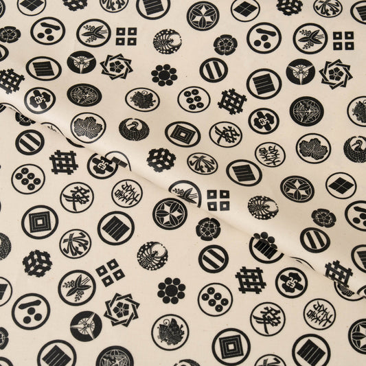 テーブルクロス 和柄 武将家紋 (幅 約105cm×長さ10cm単位カット商品)