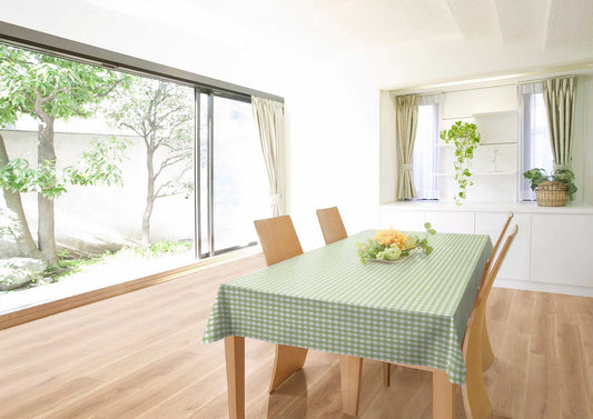 テーブルクロス チェック グリーン (幅 約120cm×長さ10cm単位カット商品)