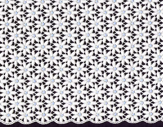 テーブルランナー M-322 ブルー (幅 約30cm×長さ10cm単位カット商品)