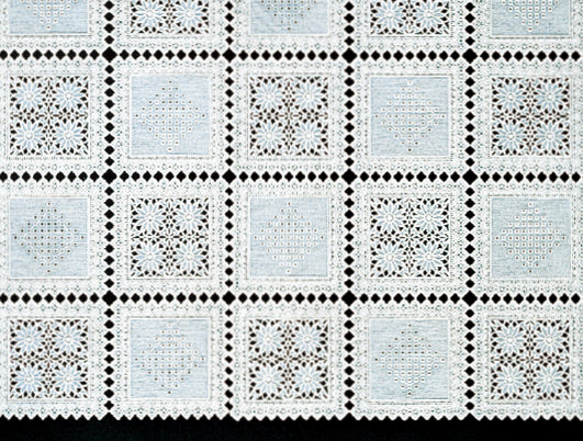 テーブルランナー M-198 ホワイト (幅 約40cm×長さ10cm単位カット商品)