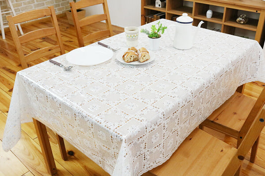 テーブルクロス M-733 ブルー (幅 約135cm×長さ10cm単位カット商品)