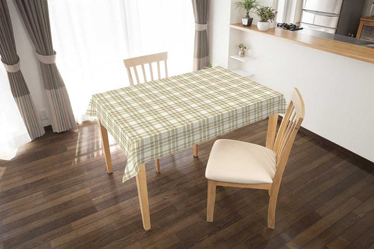 テーブルクロス チェック グレーベージュ (幅 約130cm×長さ10cm単位カット商品)