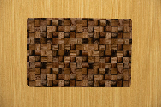 デザインランチョンマット ウッドブロック 約30X46cm ブラウン