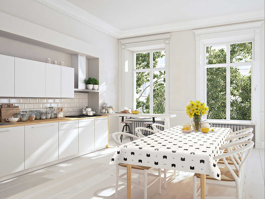 テーブルクロス ネコ (幅 約125cm×長さ10cm単位カット商品)