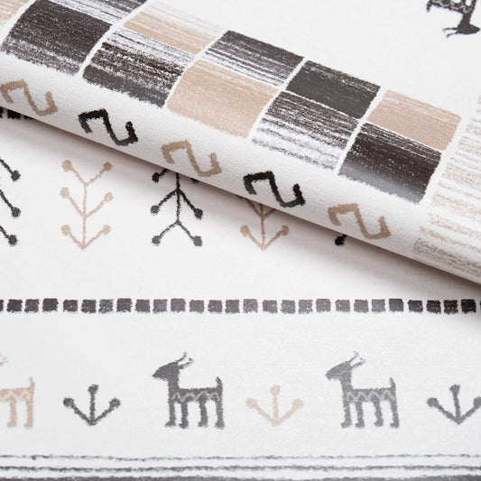 【約10cm角サンプル】テーブルランナー ギャベ グレー