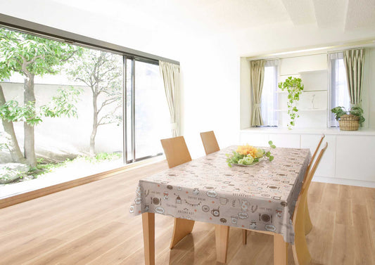 テーブルクロス カフェ ベージュ (幅 約120cm×長さ10cm単位カット商品)