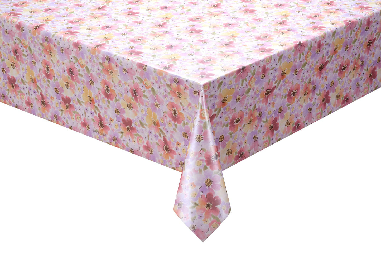 テーブルクロス 華 ピンク (幅 約130cm×長さ10cm単位カット商品)