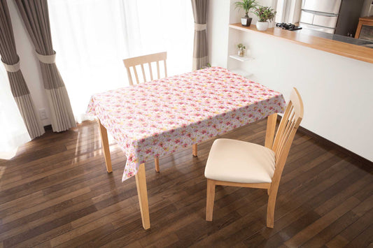 テーブルクロス 華 ピンク (幅 約130cm×長さ10cm単位カット商品)
