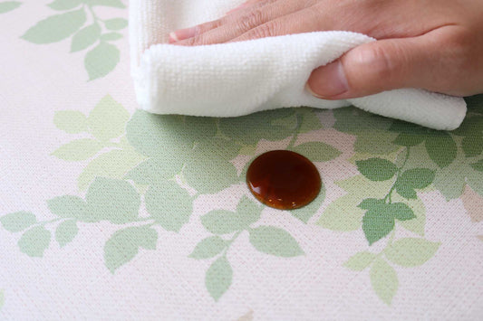 テーブルランナー シルエットリーフ グリーン (幅 約40cm×長さ10cm単位カット商品)