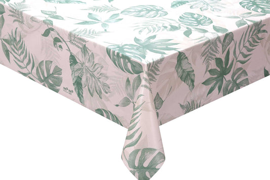 テーブルクロス モンステラ グリーン パターンC(幅 約130cm×長さ10cm単位カット商品)