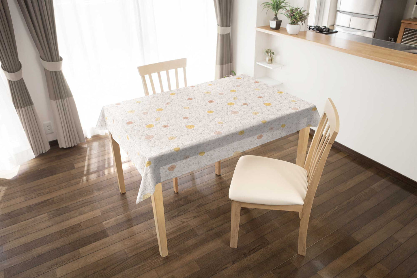 テーブルクロス ネルケ オレンジ (幅 約130cm×長さ10cm単位カット商品)
