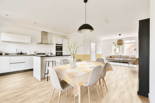 テーブルクロス ブロムス イエロー (幅 約135cm×長さ10cm単位カット商品)