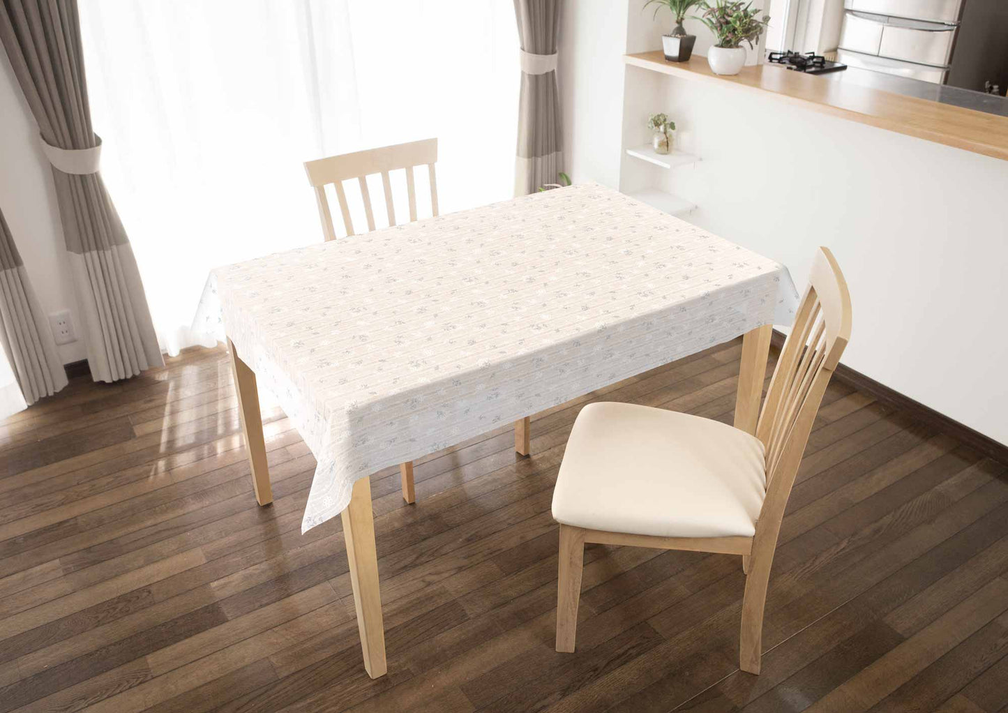テーブルクロス カントリーフラワー ホワイト (幅 約130cm×長さ10cm単位カット商品)