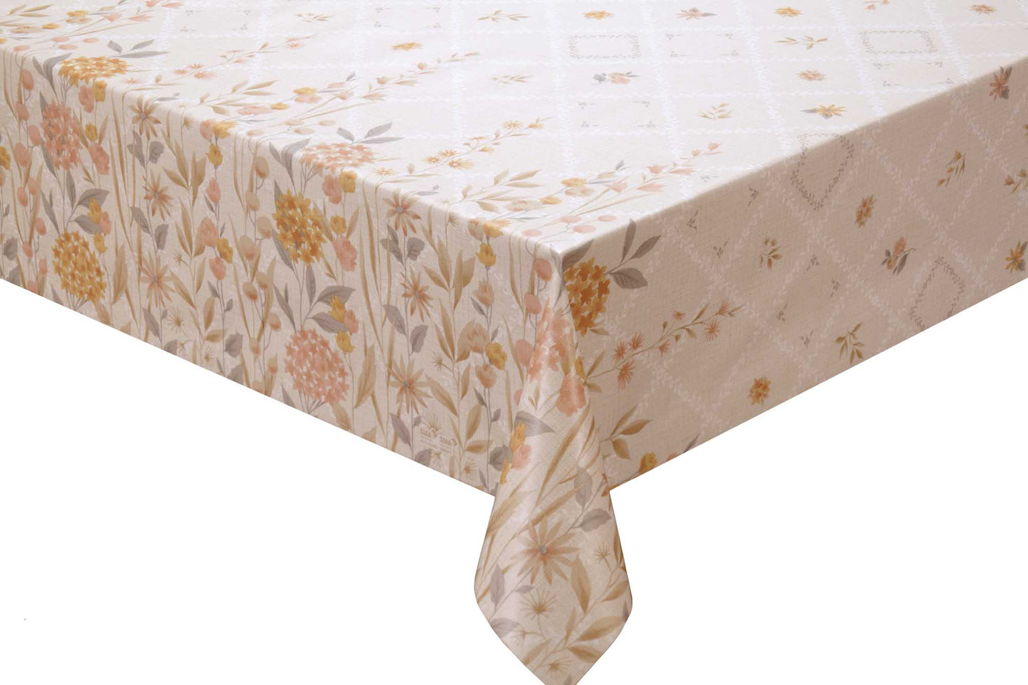 テーブルクロス カントリープランツ ベージュ (幅 約130cm×長さ10cm単位カット商品)