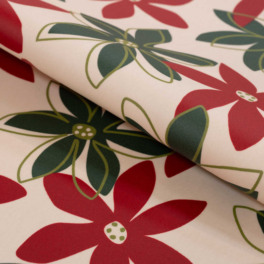 テーブルクロス マリー レッド (幅 約135cm×長さ10cm単位カット商品)