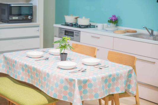 テーブルクロス 北欧テイスト マーブルパターン ファンシー(幅 約135cm×長さ10cm単位カット商品)