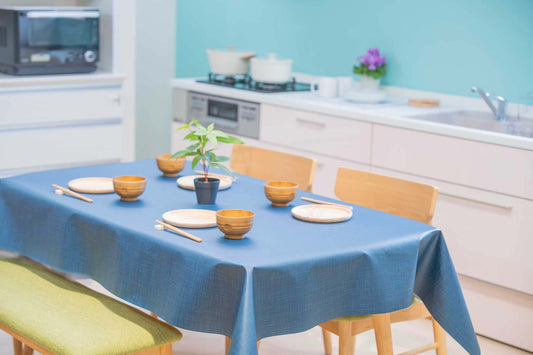 テーブルクロス 和柄 AR-NA04 ダークブルー (幅 約135cm×長さ10cm単位カット商品)