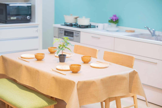 テーブルクロス 和柄 AR-NA20 ベージュ (幅 約135cm×長さ10cm単位カット商品)