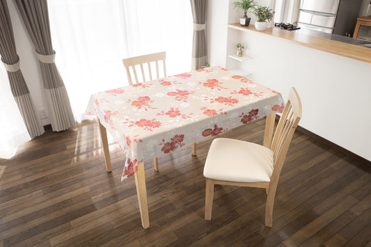 テーブルクロス サニーガーデン オレンジ (幅 約135cm×長さ10cm単位カット商品)