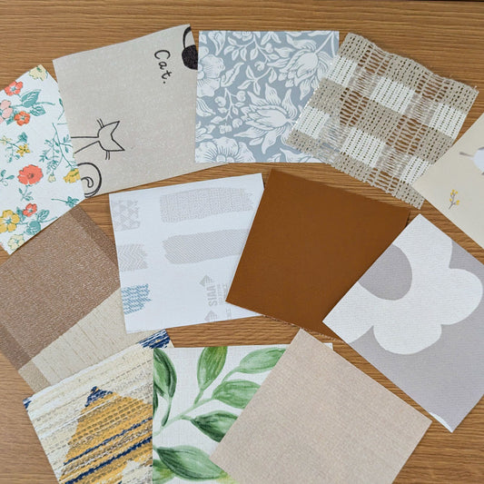 【約10cm角サンプル】テーブルクロス 北欧テイスト フラワーパターン グレー