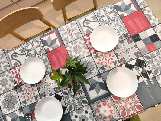 テーブルクロス ビスタレッド (幅 約140cm×長さ10cm単位カット商品)