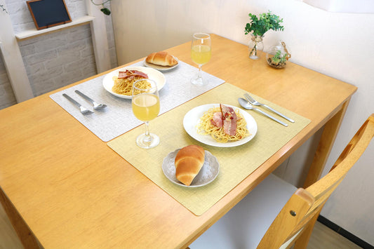 抗ウイルス抗菌ランチョンマット ムジ イエロー