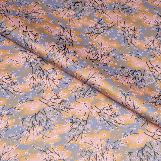 テーブルクロス 和柄 桜満開 (幅 約105cm×長さ10cm単位カット商品)